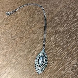 Blue and Silver Pendant Necklace